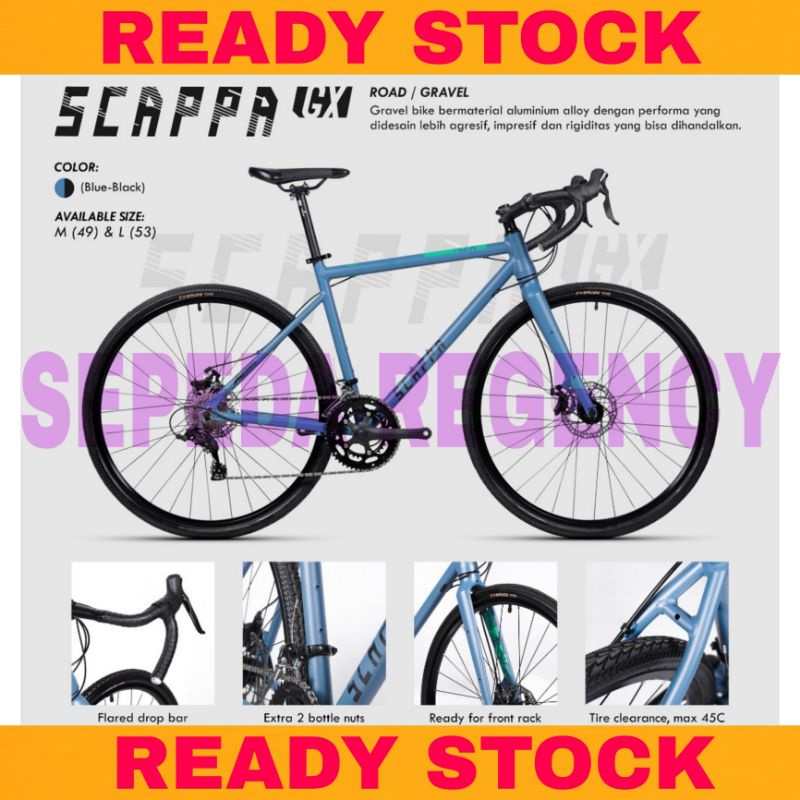 Jual Sepeda Roadbike Gravel GENIO SCAPPA GX Alloy 2022 Balap 18 Speed ...