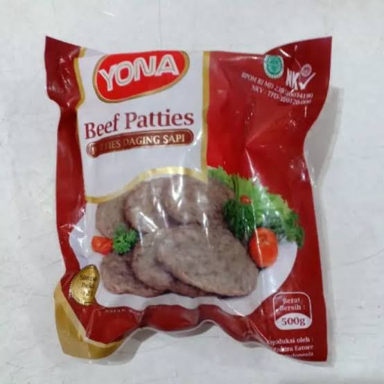 Jual Yona beef patties sapi 500gr Shopee Indonesia