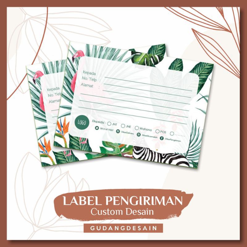 Jual Cetak label pengiriman custom desain murah proses cepat | Shopee ...