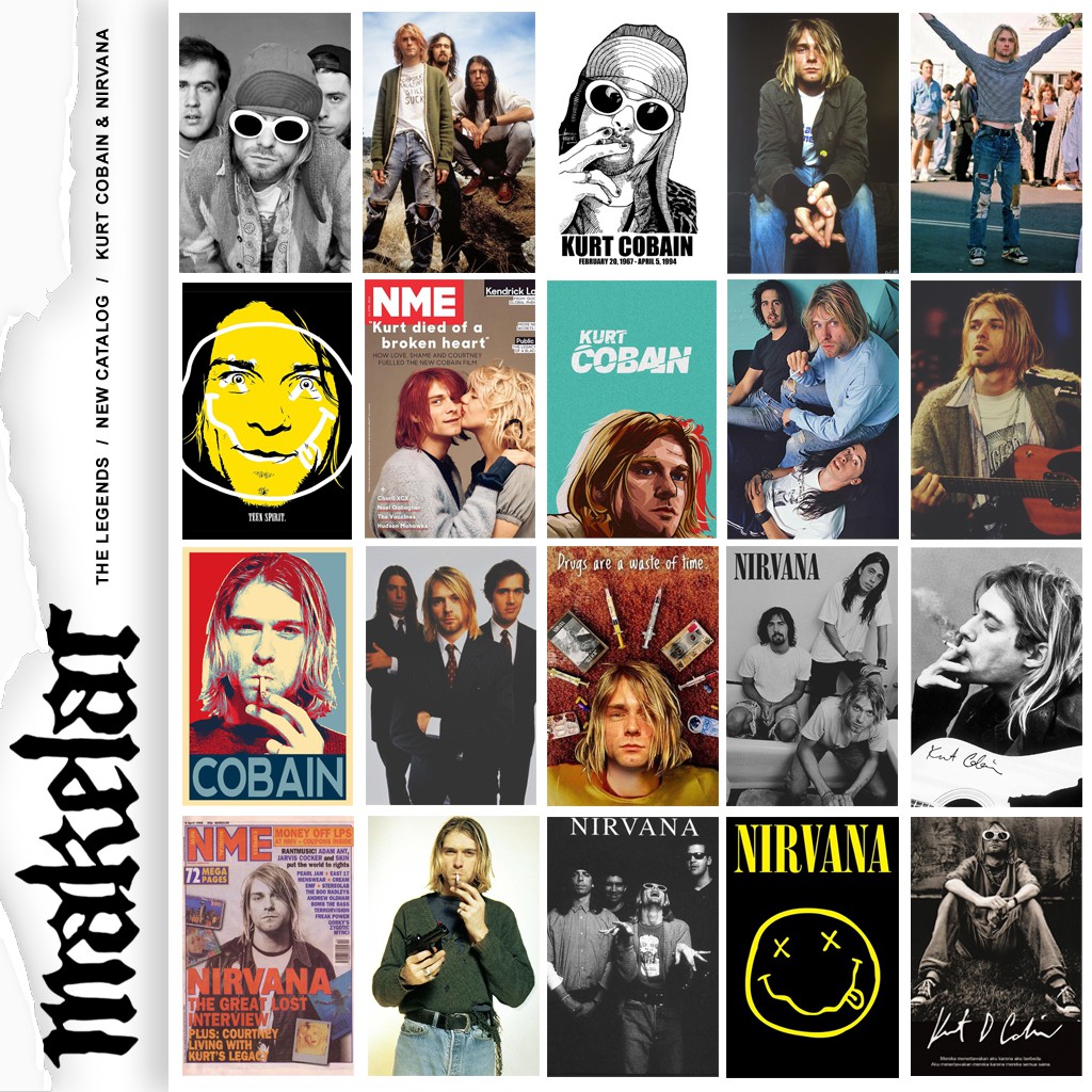 Jual POSTER KURT COBAIN & NIRVANA 20pcs | Shopee Indonesia