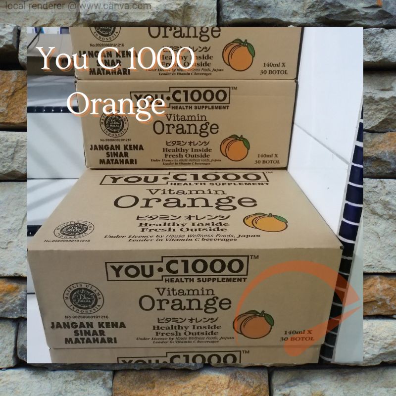 Jual Vitamin C You C 1000 Rasa Orange / Lemon Botol Kaca | Shopee Indonesia