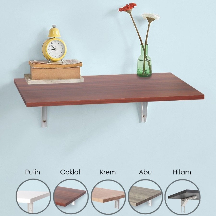 Jual Rak Dinding Papan Ambalan 60 x 40 Cm Bisa Dilipat Tempel Tembok ...