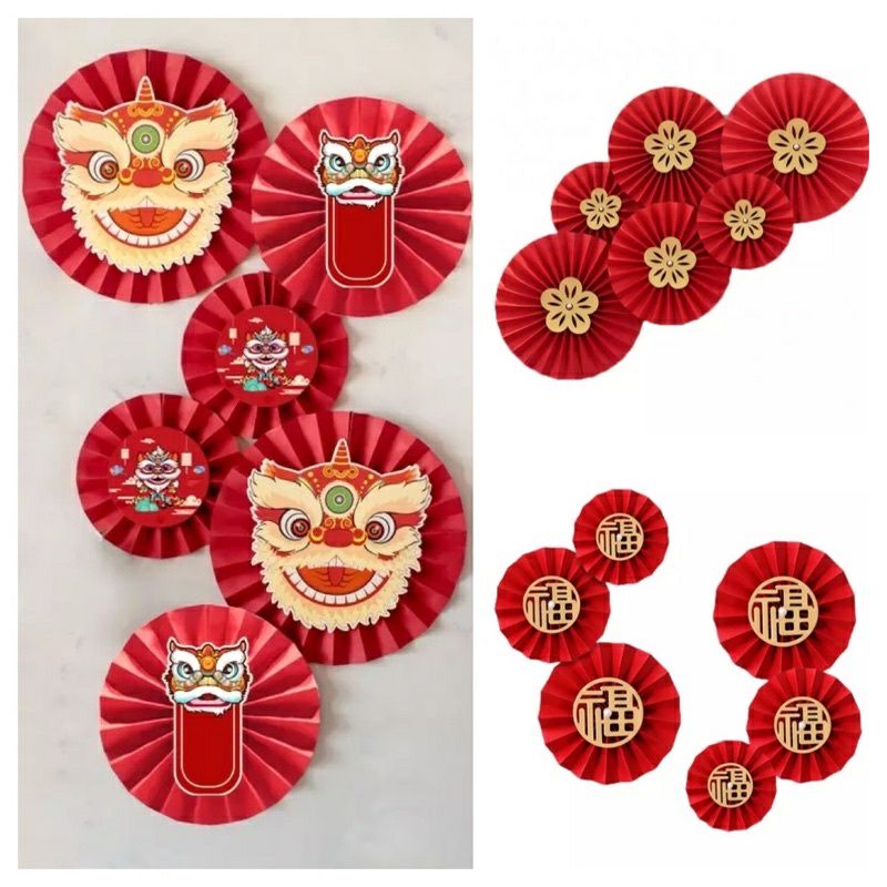 Jual Paperfan Dekorasi Imlek / Paper Fan Chinese New Year Shopee
