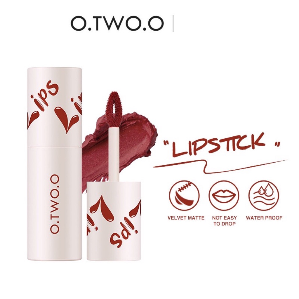 Jual [BPOM] O.TWO.O Velvet Matte Lip Cream & Cheek Mud / Long Lasting ...