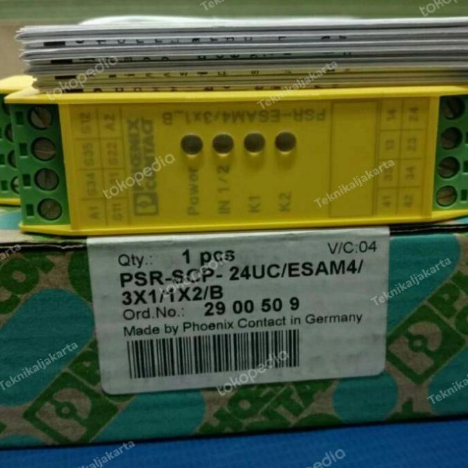 Jual Safety Relay Phoenix Contact Type Psr-Scp-24Uc/Esam4/3X1/1X2/B ...