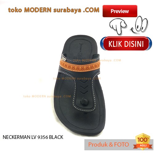 Jual NECKERMAN LV 9356 BLACK sendal pria sopan casual flat flip flop ...
