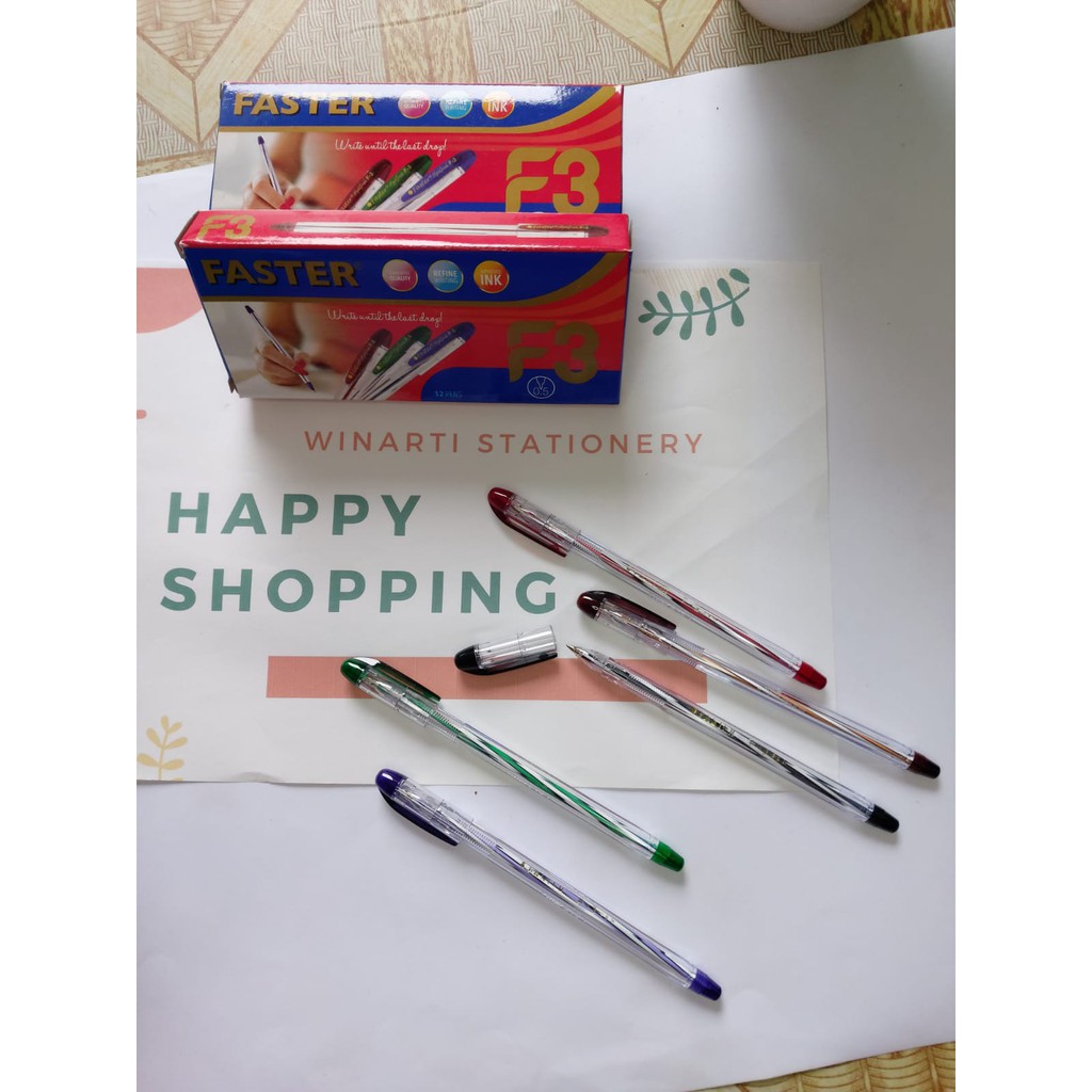 Jual pulpen faster f3/pulpen terlaris/pulpen lancip | Shopee Indonesia