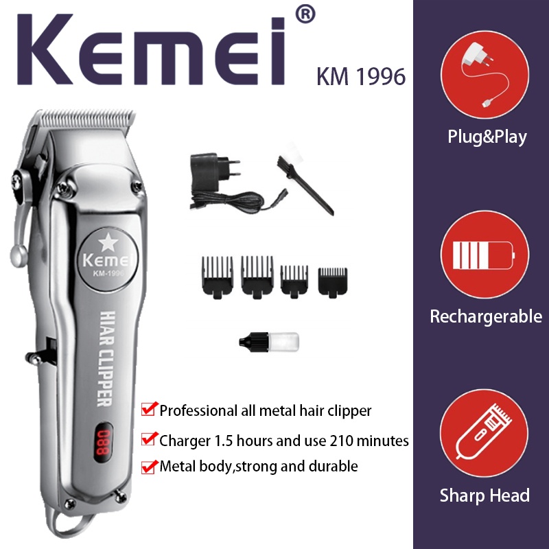 Jual KEMEI KM 1996 shaver machine charger CLIPPER CHARGER LED POWER ...