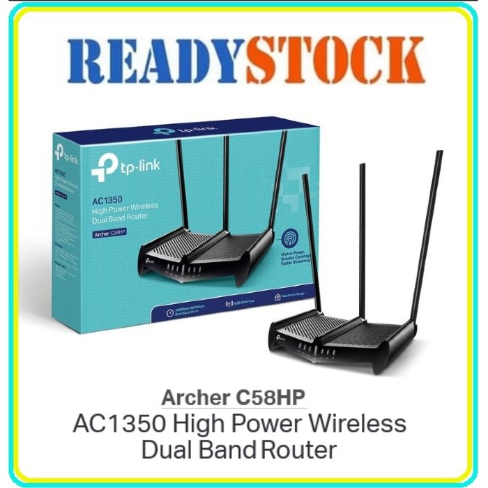 Jual TPLINK Archer C58HP AC1350 High Power Wireless Dual Band Router ...