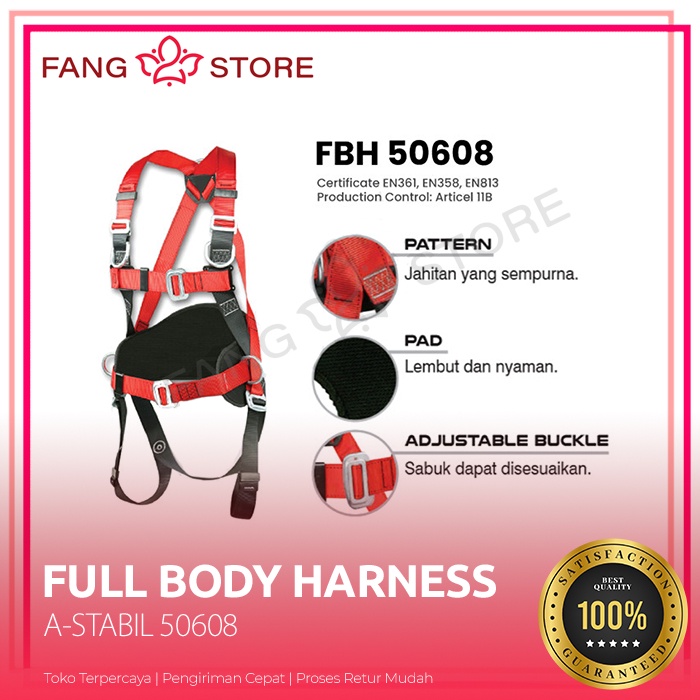 Jual Safety Harness Full Body Belt Climbing Shackle A Stabil Shopee Indonesia