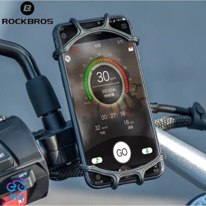 Jual ROCKBROS LF436 Bicycle Phone Holder Handphone 360' Dudukan Mobile