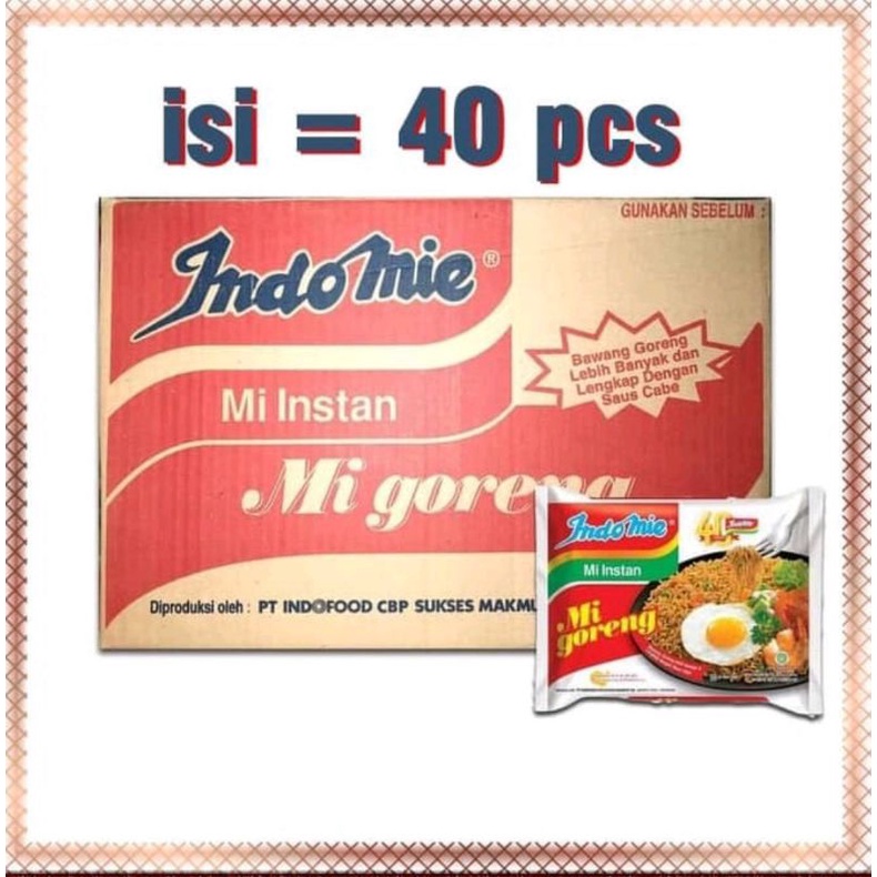 Jual Indomie Goreng 1 Dus Isi 40pcs | Shopee Indonesia