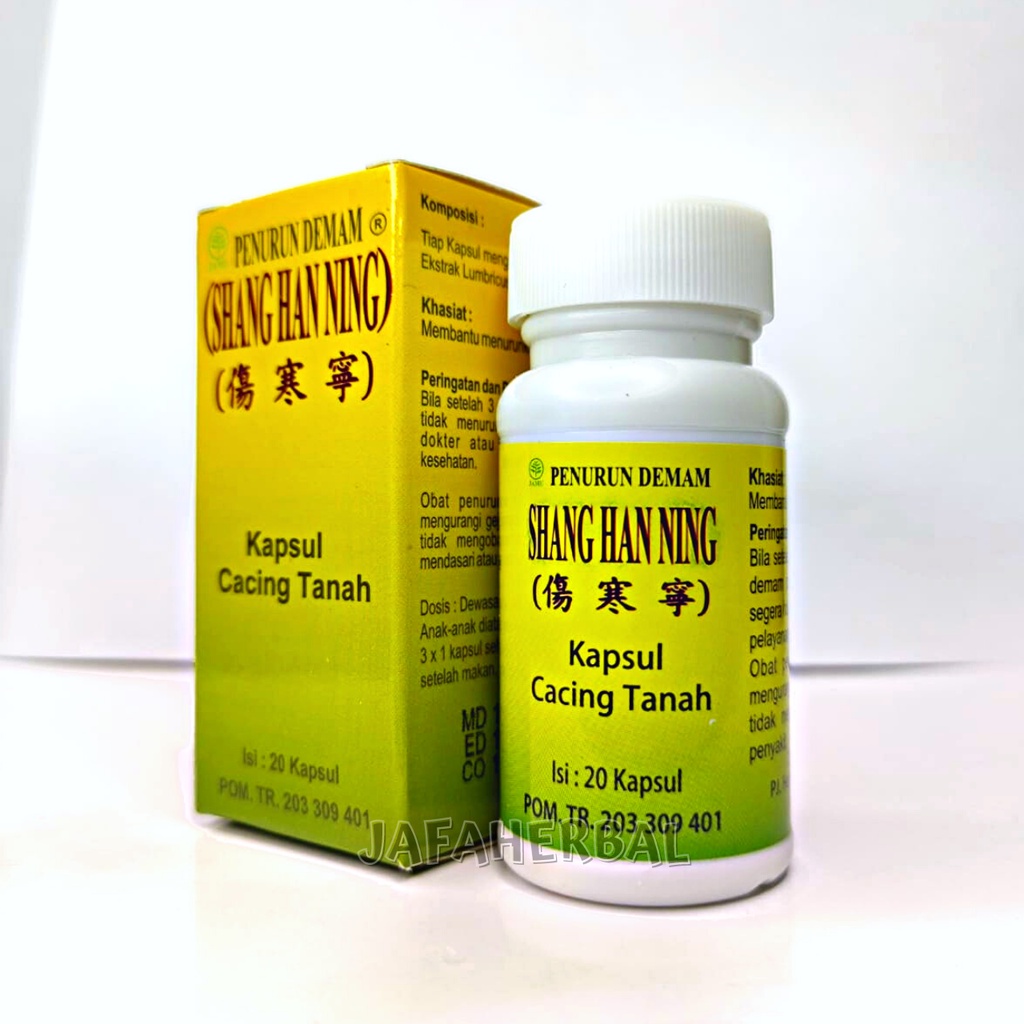 Jual Shang Han Ning (Kapsul Ekstrak Cacing Tanah) OBAT TIPES , Demam ...