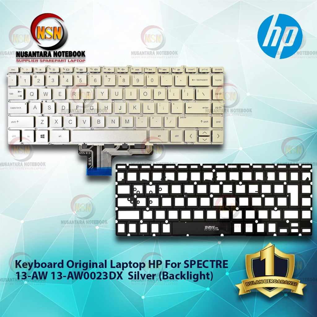 Jual Keyboard Original Laptop HP For SPECTRE 13AW 13AW0023DX (Silver