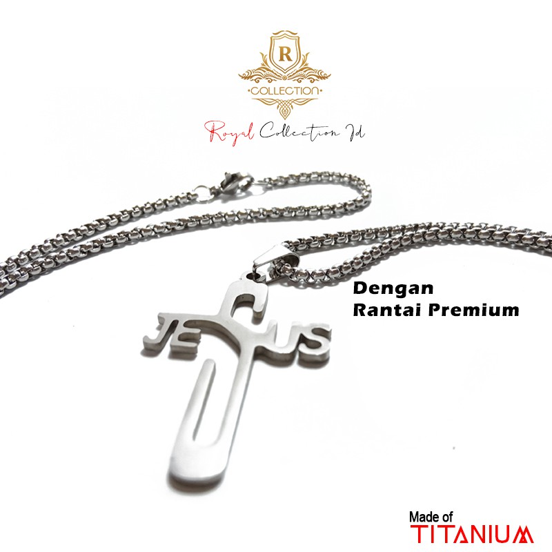 Jual Kalung Salib Yesus Kalung SaliP Anti Karat Kalung Salib Titanium ...