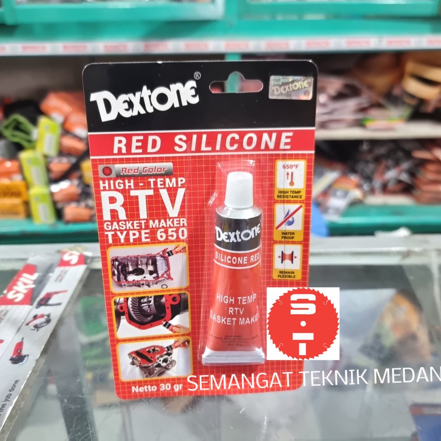 Jual 30gr LEM RTV CAIR HIGH TEMP SILICONE LIQUID GASKET RED MERAH ...