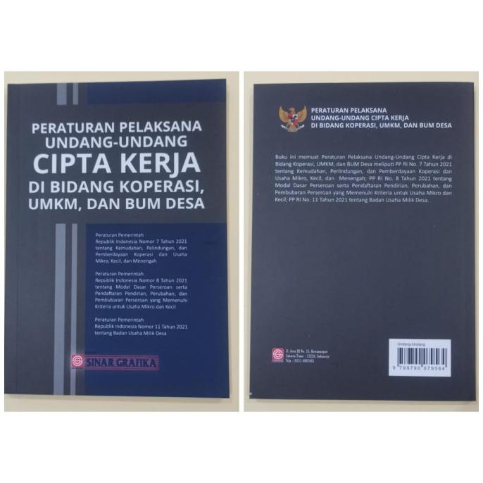 Jual ] Peraturan Pelaksanaan Undang Undang Cipta Kerja Di Bidang ...