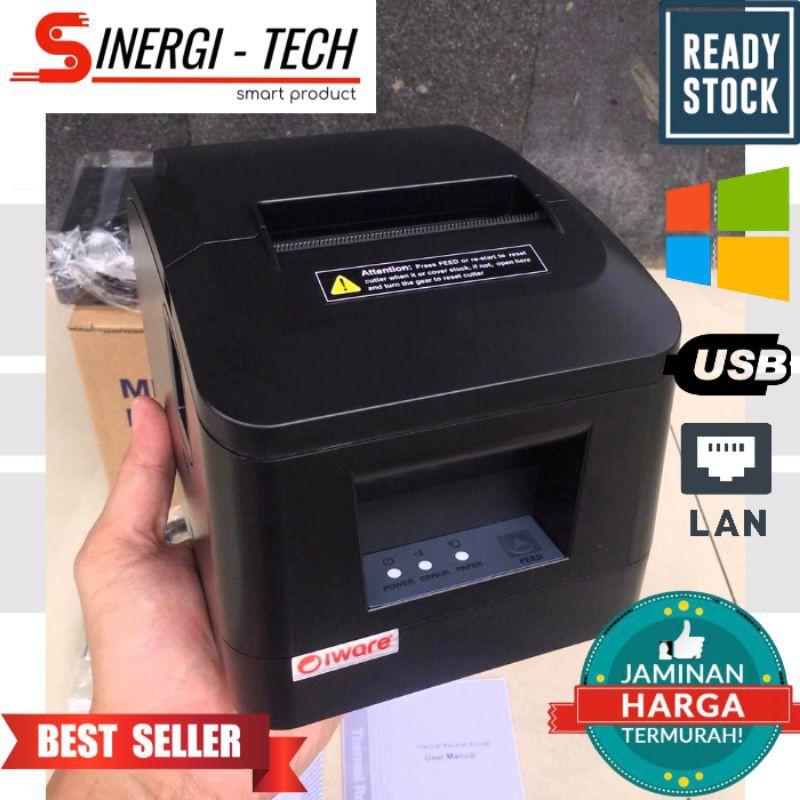 Jual Printer Thermal Kasir Mm Autocutter Iware D Ul Usb Lan Rj Shopee Indonesia