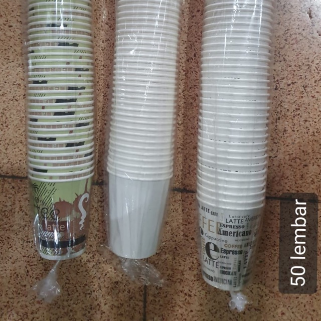 Jual Paper Cup Coffee isi 50 lembar TANPA TUTUP | Shopee Indonesia