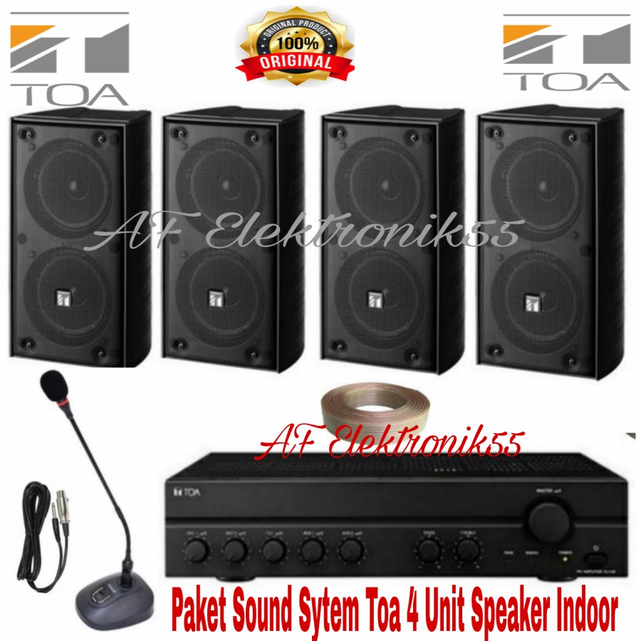 Jual Paket Sound System TOA 4 Unit Speaker Indoor | Shopee Indonesia