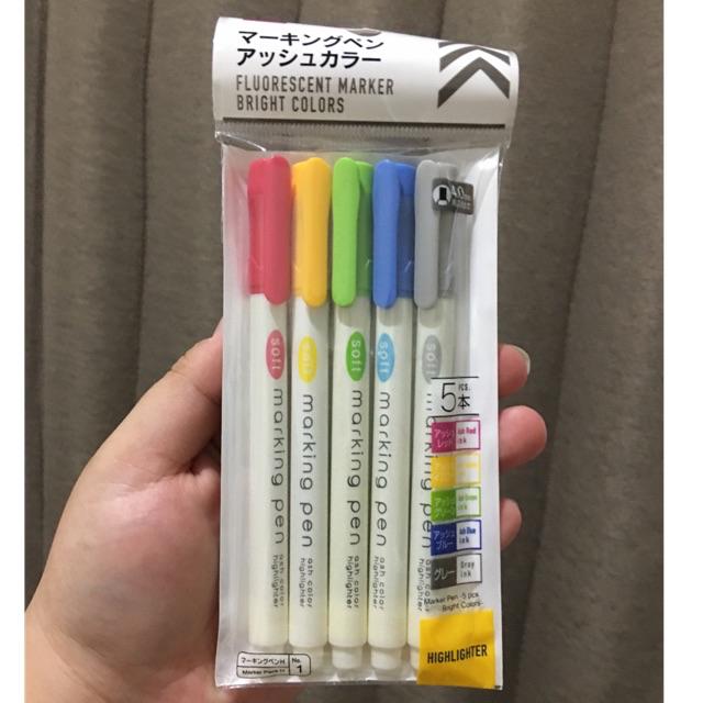 Jual DAISO highlighter / fine water based Pen stabilo pastel bright