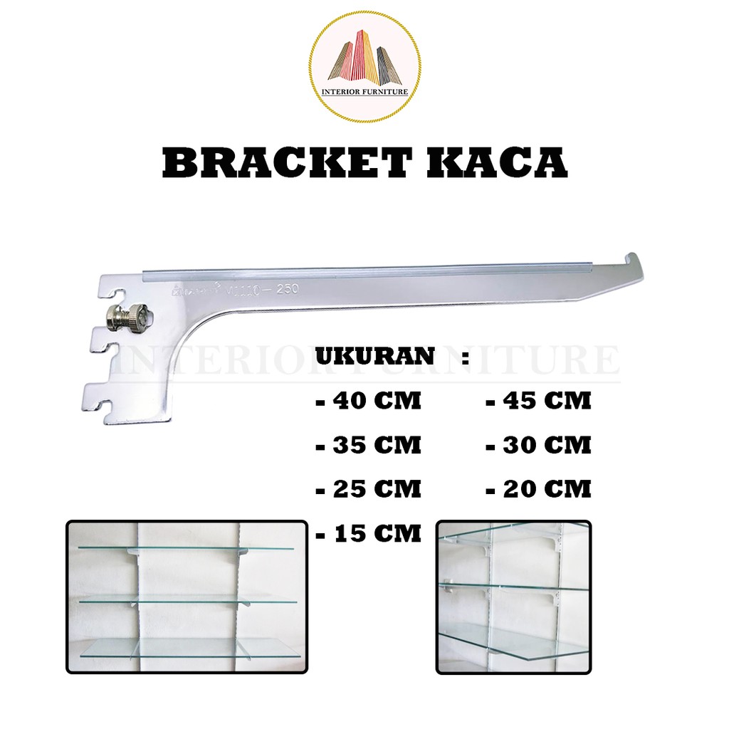 Jual Bracket Kaca - Braket Daun Penyangga Rak Siku Penyangga Rak Braket ...