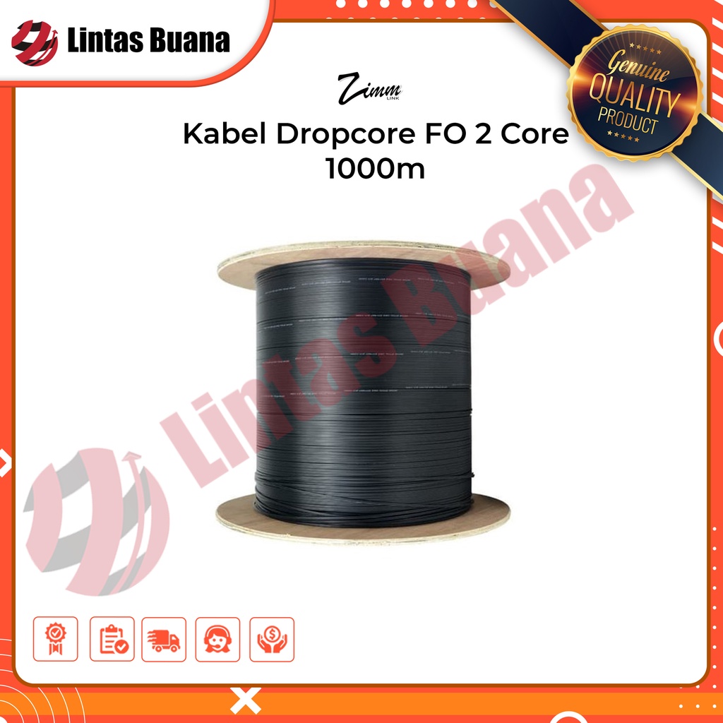 Jual Kabel Dropcore 2 Core 1000 Meter Kabel Fiber Optik 1000m FTTH ...