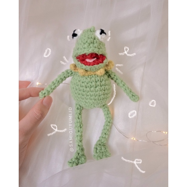 Jual Kermit The Frog Custom From The Muppets Amigurumi Boneka Rajutan