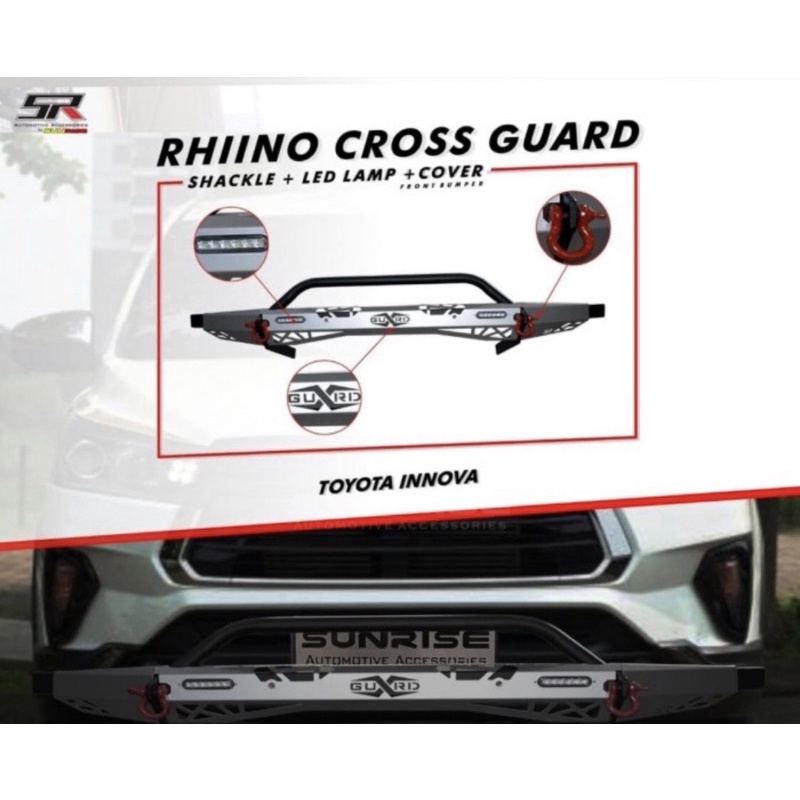 Jual BUMPER DEPAN RHIINO CROSS GUARD SILVER TOYOTA INNOVA REBORN 20162021 Shopee Indonesia