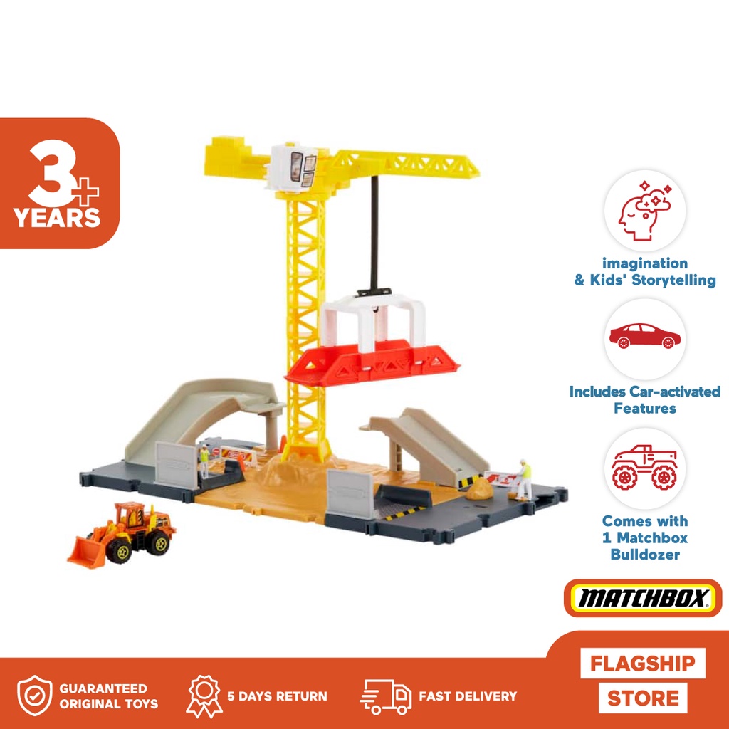 Jual Matchbox Action Drivers Construction Site - Mainan Trek Mobil ...