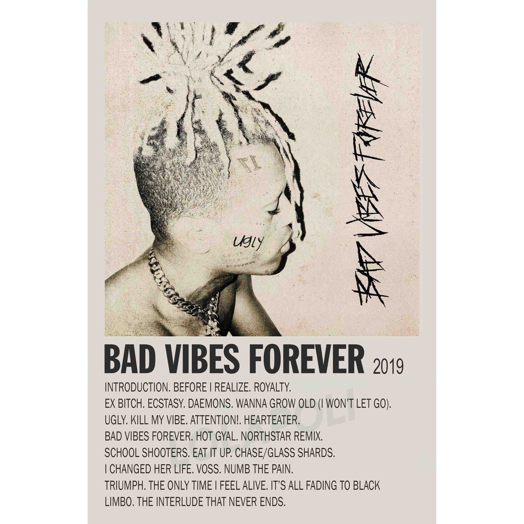 Jual Poster Cover Album Bad Vibes Forever - XXXTentacion | Shopee Indonesia