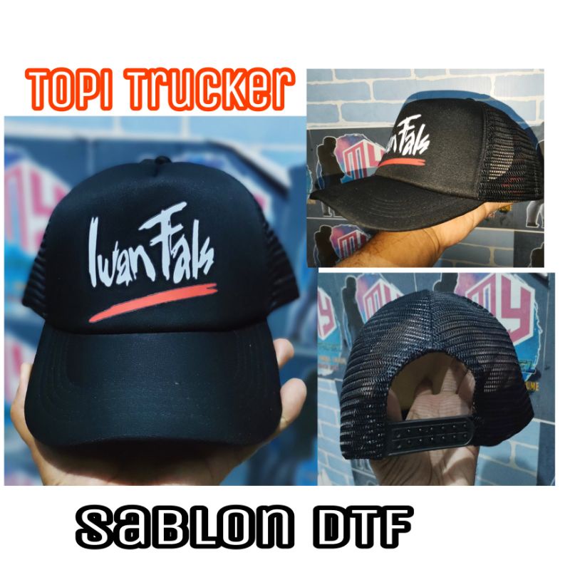 Jual Topi Trucker sablon DTF Iwan fals topi Trucker distro | Shopee