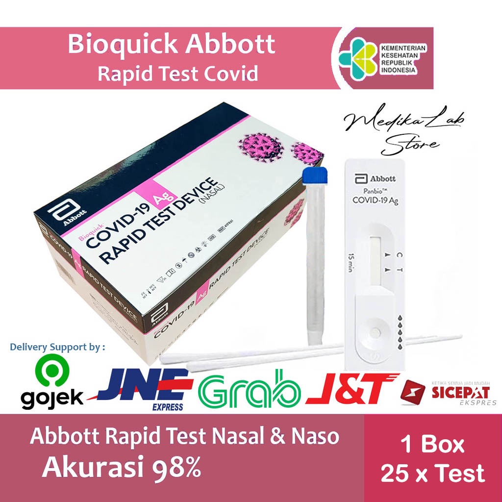 Jual Abbott Bioquick Nasal Rapid Test Antigen 1 box (25set) | Medika ...