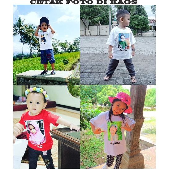 Jual Kaos Anak Foto Sendiri/ Kaos Anak custom foto / desain colorfull