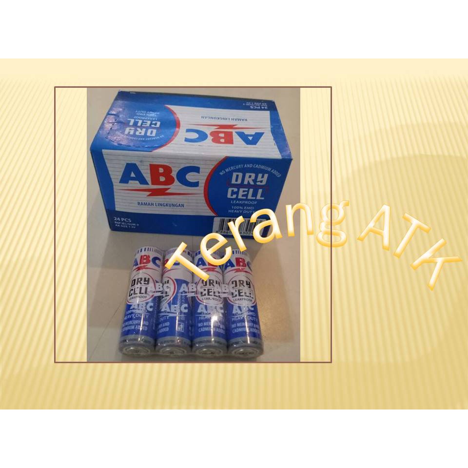 Jual Baterai Ukuran Kecil AA Merek ABC Biru [Isi 4 buah] | Shopee Indonesia