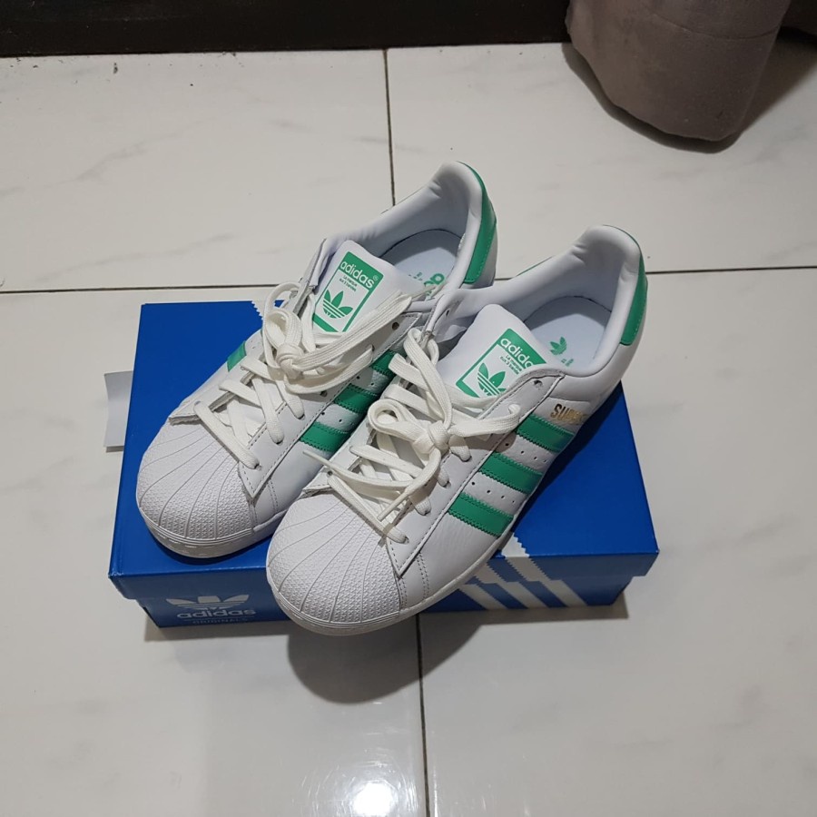 Sepatu Shoes Adidas Superstar Green B41995 Original BNIB Size 42 2 3