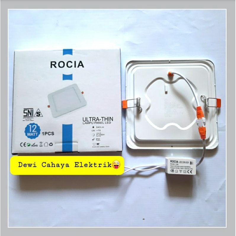 Jual Rocia Lampu Panel LED Downlight 12W Kotak - Square Cahaya Putih ...