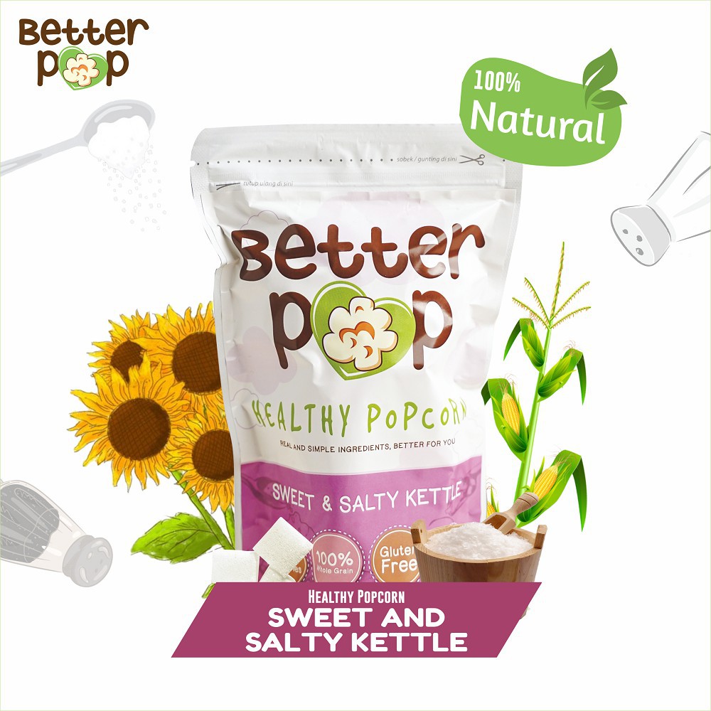 Jual Popcorn Sehat Cemilan Diet BetterPop [Rendah Kalori] Shopee