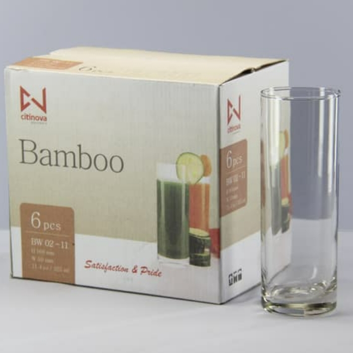 Jual Gelas Minum Kaca Bamboo Citinova 6 Pcs Shopee Indonesia 7989