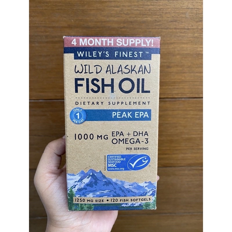 Jual WILEYS FINEST WILD ALASKAN FISH OIL PEAK EPA 120 SOFTGELS Shopee