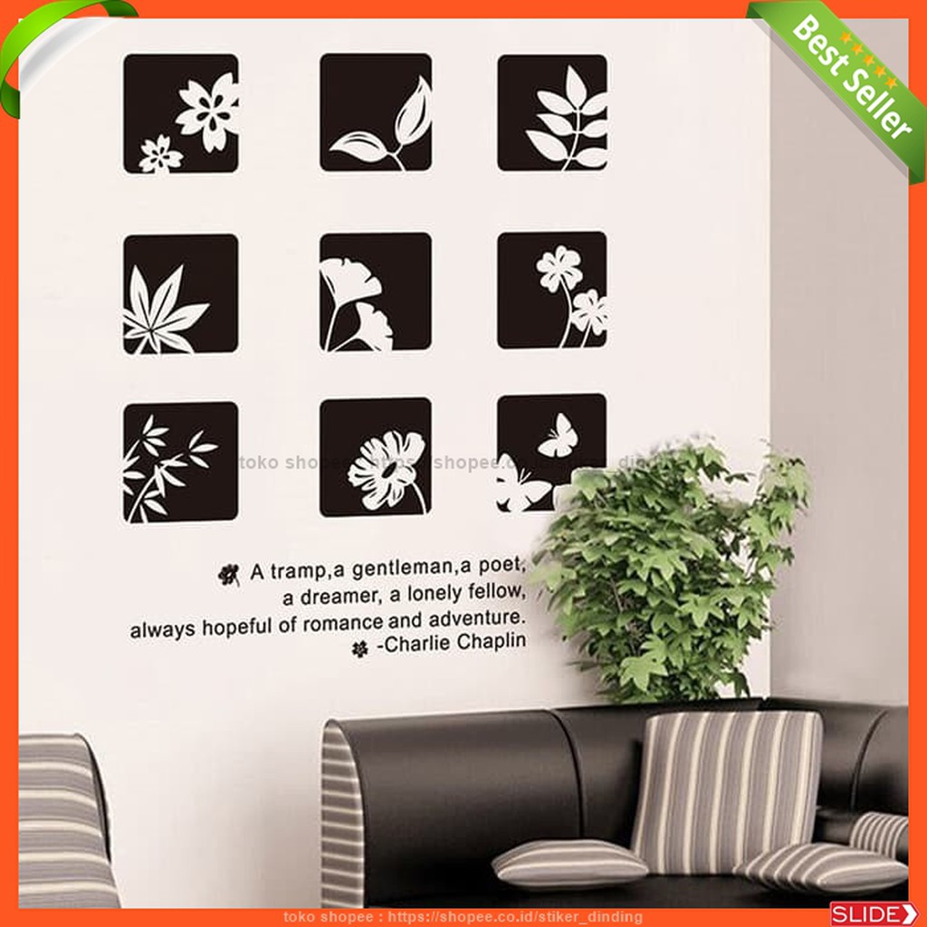 Jual STIKER DINDING WALLSTICKER WALL STICKER KAMAR BUNGA DALAM KOTAK SW ...