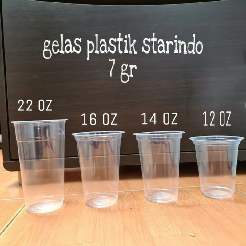 Jual Gelas Starindo Cup Plastik 7gr 1 Dus Isi 1000 12oz 14oz 16oz Shopee Indonesia 2932