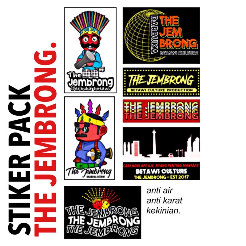 Jual STIKER PACK THE JEMBRONG. STICKER ONDEL-ONDEL BETAWI JAKARTA ...