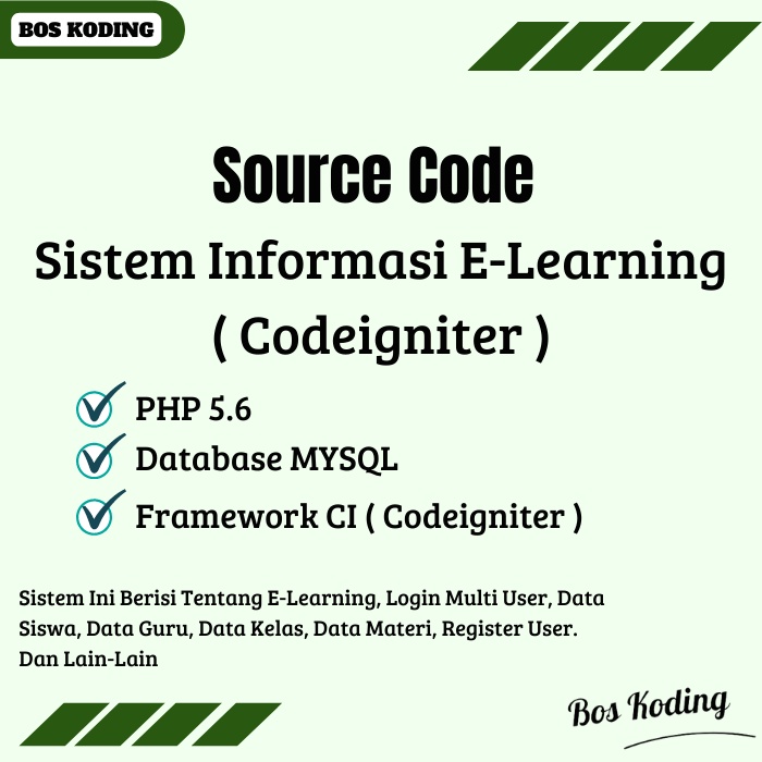 Jual Source Code Sistem Informasi Aplikasi E-Learning Berbasis Website ...