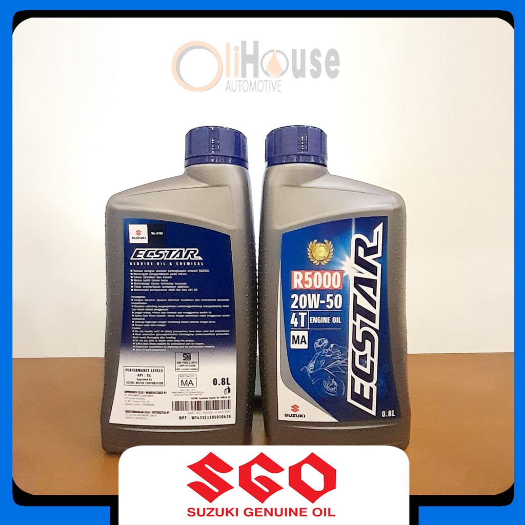 Jual OLI MESIN MOTOR SGO ECSTAR R5000 4T SUZUKI GENUINE OIL 20W-50 MA ...