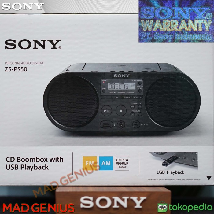 Jual Sony Original ZS-PS50 / ZS PS50 / ZSPS50 Audio System Radio CD ...