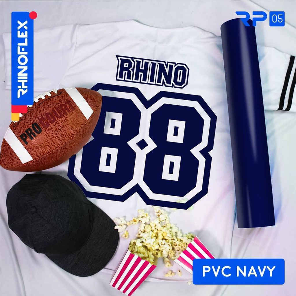 Jual Bahan Sablon Polyflex Korea Rhino Pvc Navy | Shopee Indonesia