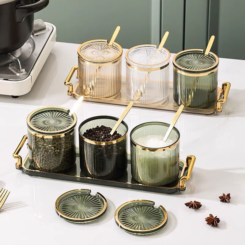 Jual tempat bumbu dapur set akrilik creative spices container | Shopee ...