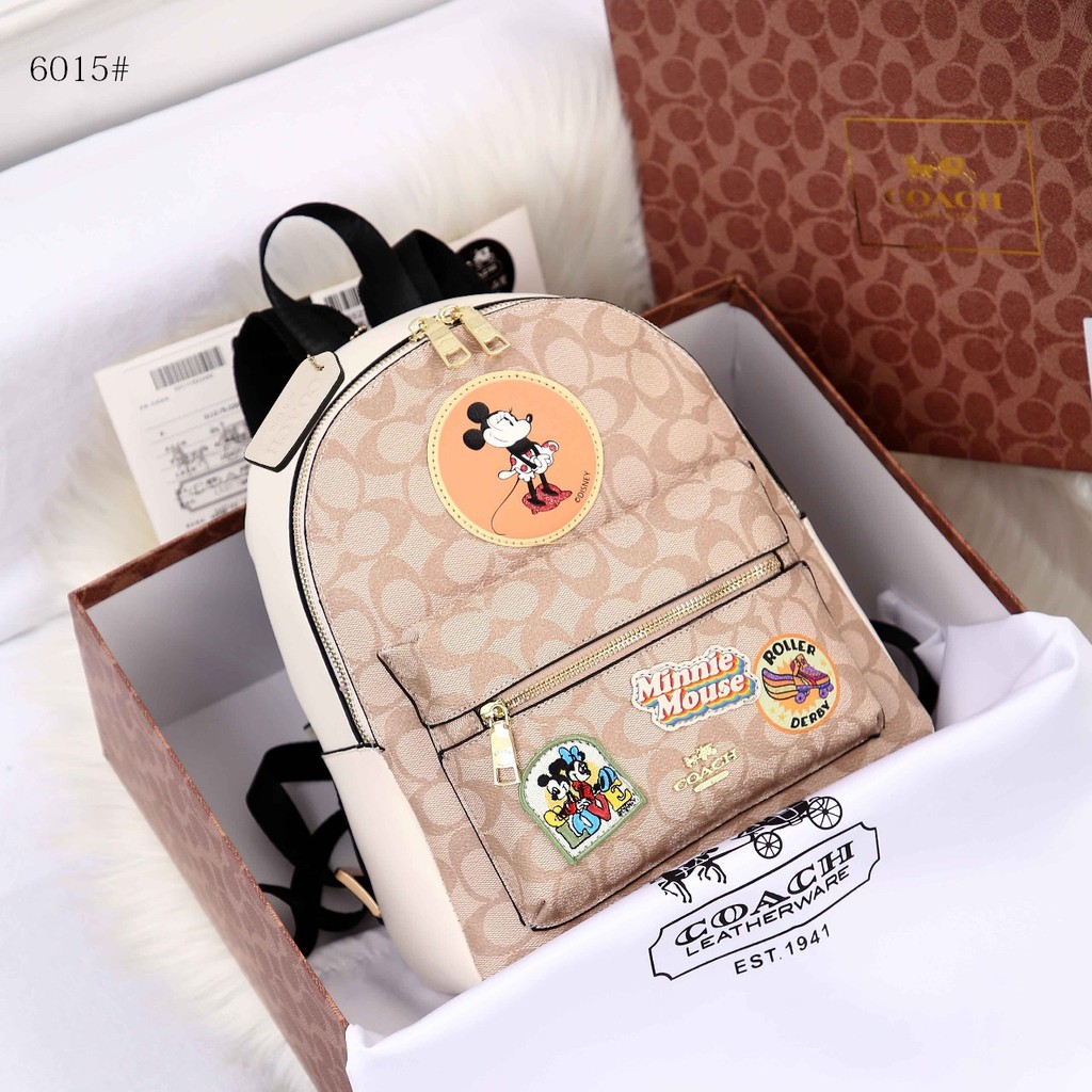 minnie mouse disney x coach backpack