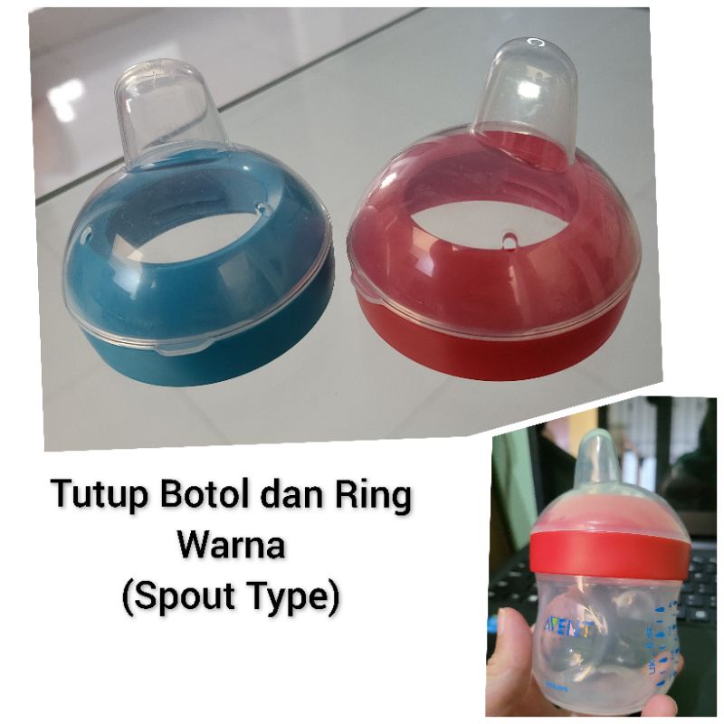 Jual Ring Warna Philips Avent dan Tutup Botol Spout Avent Spout Sippy ...